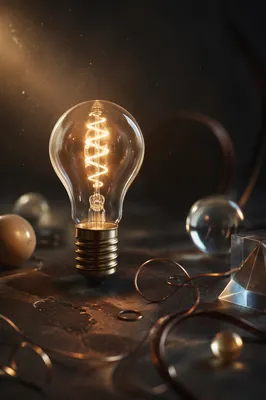 Warm Glowing Light Bulb Idea Concept