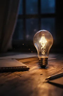 Warm Glowing Light Bulb Inspiration