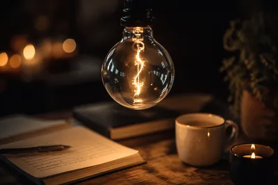 Glowing Light Bulb for Creative Prayer