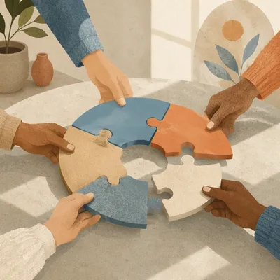Hands Joining Puzzle Pieces in Unity