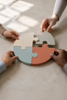 Hands Joining Puzzle Pieces in Unity