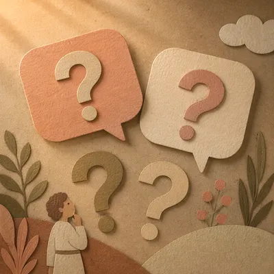 Large Paper Question Marks on Craft Paper