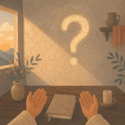 Golden Question Mark Prayer Moment