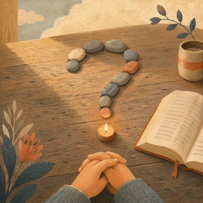 Stone Question Mark Prayer Reflection