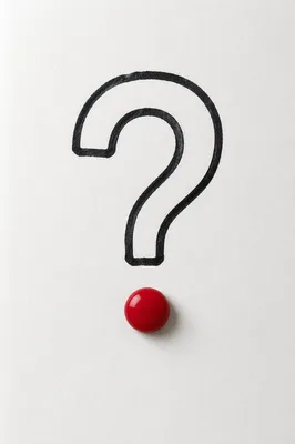 Large Hand Drawn Question Mark Still Life
