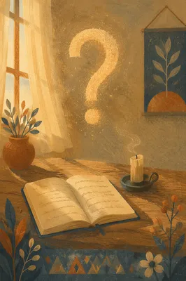 Question Mark Over Prayer Notebook