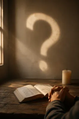 Golden Question Mark in Prayer Room
