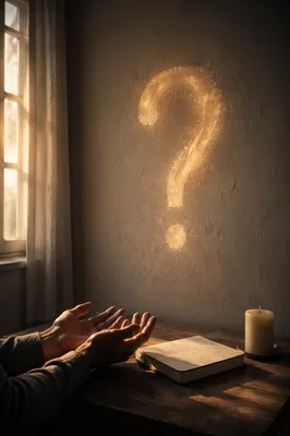 Golden Question Mark Prayer at Dawn