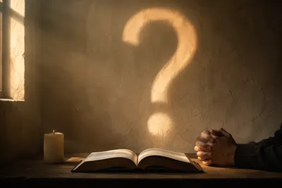 Golden Question Mark in Prayer Room