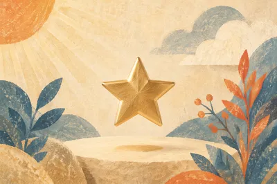 Shiny Gold Star of Hope