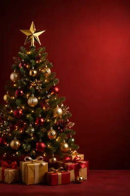 Shiny Gold Star Christmas Tree Topper