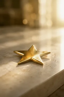 Polished Gold Star of Quiet Hope