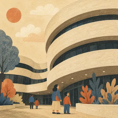 Modern Curved Facade Abstract Architecture Study