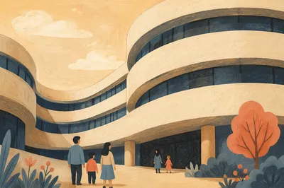 Modern Curved Facade Abstract Architecture Study