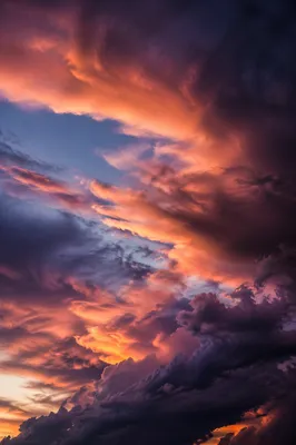 Dramatic Abstract Cloudscape at Sunset Sky