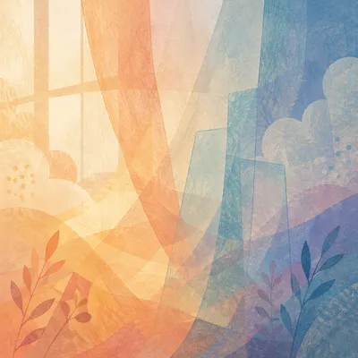 Warm to Cool Abstract Gradient Flow