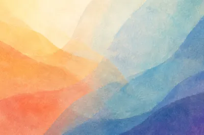 Warm to Cool Abstract Gradient Waves