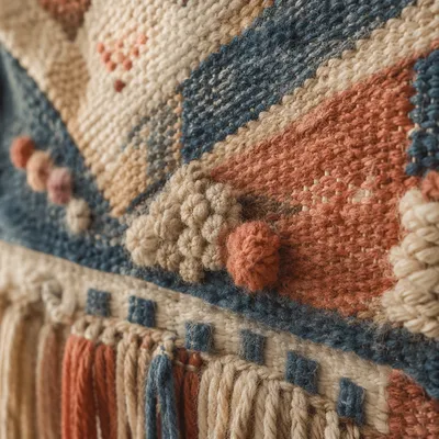 Abstract Woven Tapestry Macro Texture