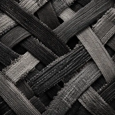 Moody Monochrome Woven Tapestry Close-Up