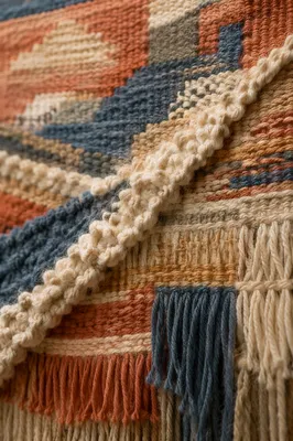 Abstract Woven Tapestry Macro Texture