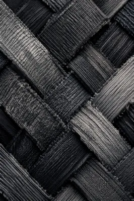Moody Monochrome Woven Tapestry Close-Up