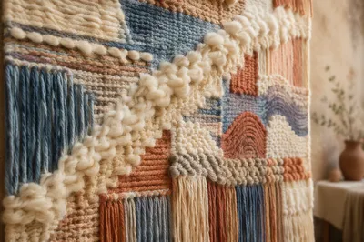 Abstract Woven Tapestry Macro Texture