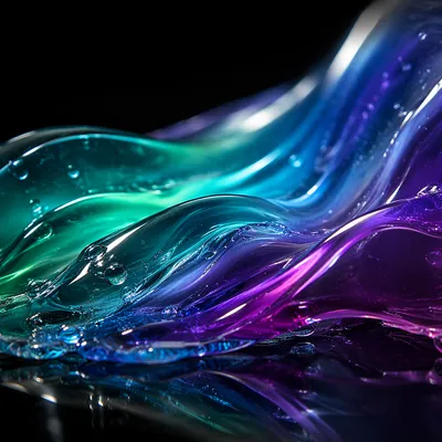Aurora Gradient Acrylic Flow on Black