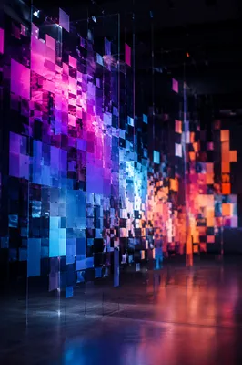 Photorealistic Digital Glitch Art Installation