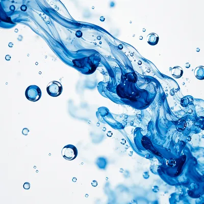 Cobalt Ink Swirls in Clear Water