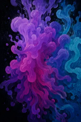 Violet Ink Swirls in Dark Water