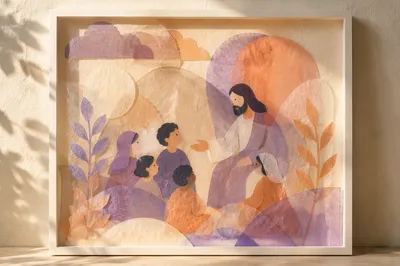 Layered Translucent Paper Abstract Wall Art