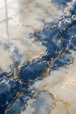 Blue Marble Texture with Gold Veins