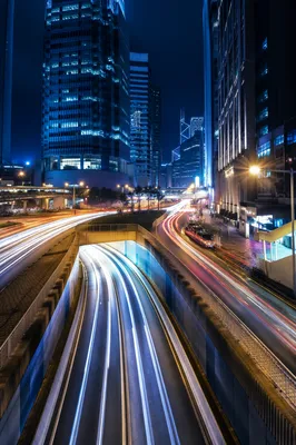 Abstract Motion Blur City Light Trails
