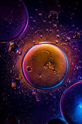 Cosmic Oil and Water Bubble Abstract