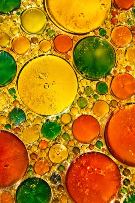 Colorful Oil and Water Bubble Macro