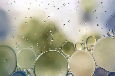 Dreamy Oil and Water Bubble Macro