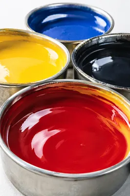 Macro Paint Swirl in Primary Colors