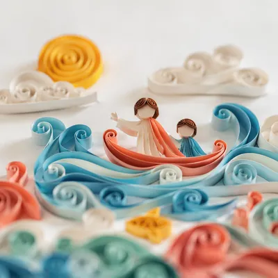 Colorful Paper Quilling Macro Abstract