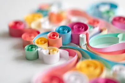 Colorful Paper Quilling Macro Abstract Design