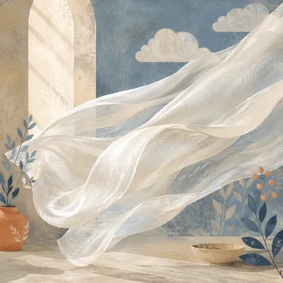 Flowing Silk in Meditative Abstract Motion