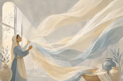 Flowing Silk Waves in Serene Motion