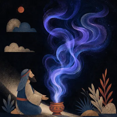 Elegant Purple Blue Smoke Wisps