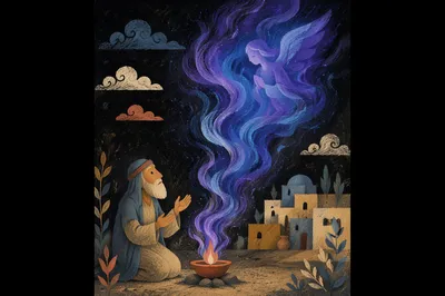 Elegant Purple Blue Smoke Wisps