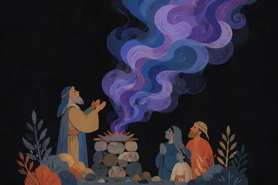 Purple and Blue Smoke Wisps
