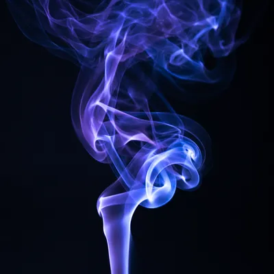 Purple and Blue Smoke Wisps Abstract