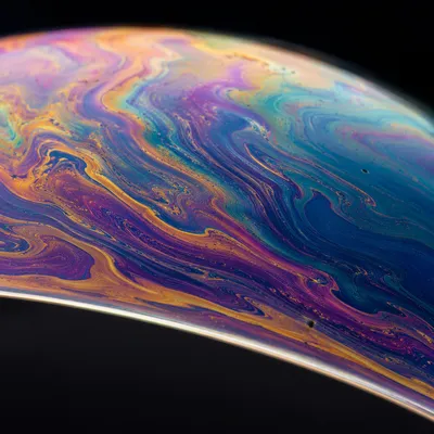 Iridescent Soap Bubble Macro Abstract Surface