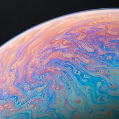 Iridescent Soap Bubble Macro Abstract Texture