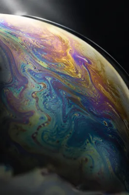 Iridescent Soap Bubble Macro Abstract