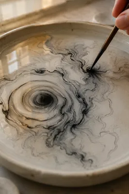 Meditative Suminagashi Ink Marbling on Water