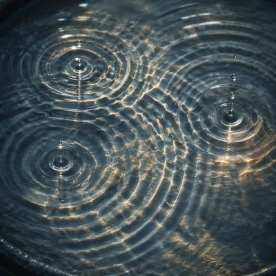 Meditative Wave Interference Water Pattern